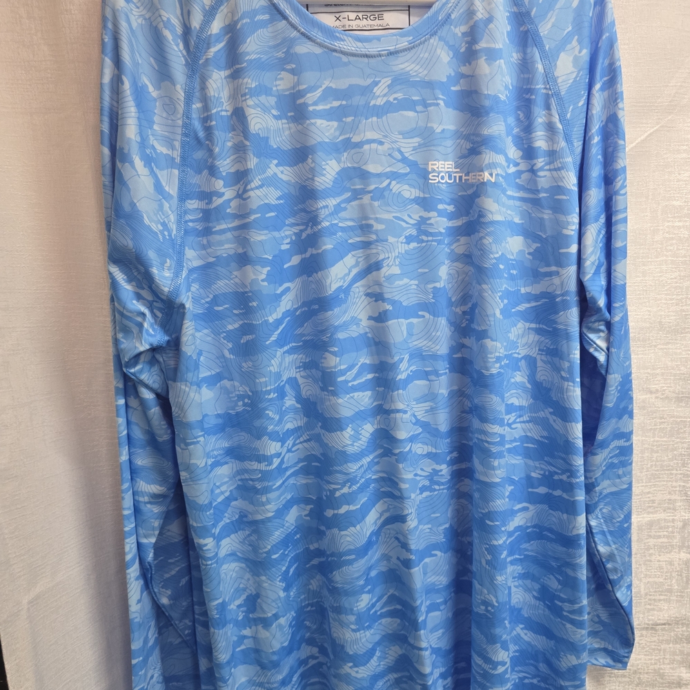 Ocean Blue Long Sleeve Moisture Wick Shirt